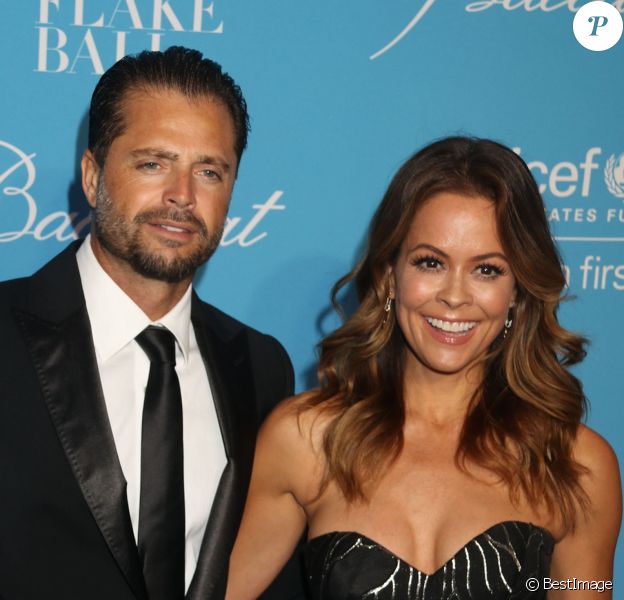 Brooke Burke-Charvet et son mari David Charvet à la 12ème soirée annuelle caritative UNICEF Snowflake Ball à New York, le 29 novembre 2016 © Nancy Kaszerman via Zuma/Bestimage
