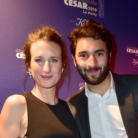 Camille Cottin et son compagnon - Soirée au club "Le Queen" après la 41ème Cérémonie des César. Le 26 février 2016 © Giancarlo Gorassini / Bestimage