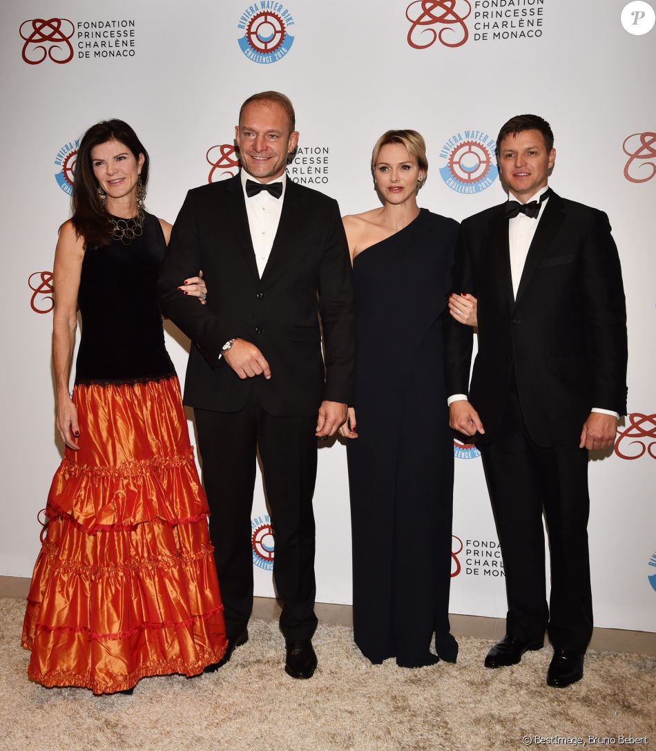 François Pienaar et sa femme Nerine, la princesse Charlene de Monaco et