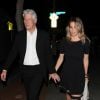 Richard Gere et sa compagne Alejandra Silva - Célébrités à la sortie d'une soirée privée au restaurant Delilah à Los Angeles, Californie, Etats-Unis, le 25 mars 2018.