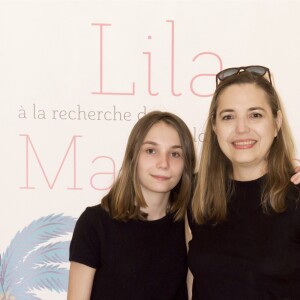 Exclusif - Anne-Laure Pandolfi et sa fille Léonore - Goûter de l'album illustré "Lila à la recherche du Mansour" pour les enfants du Royal Mansour Marrakech à l'hôtel Plaza Athénée à Paris le 8 avril 2018. Cette année le Royal Mansour Marrakech a souhaité mettre les enfants à l'honneur en leur dédiant un album écrit par Colombe Schneck et illustré par Delphine Perret. © Julio Piatti /Bestimage