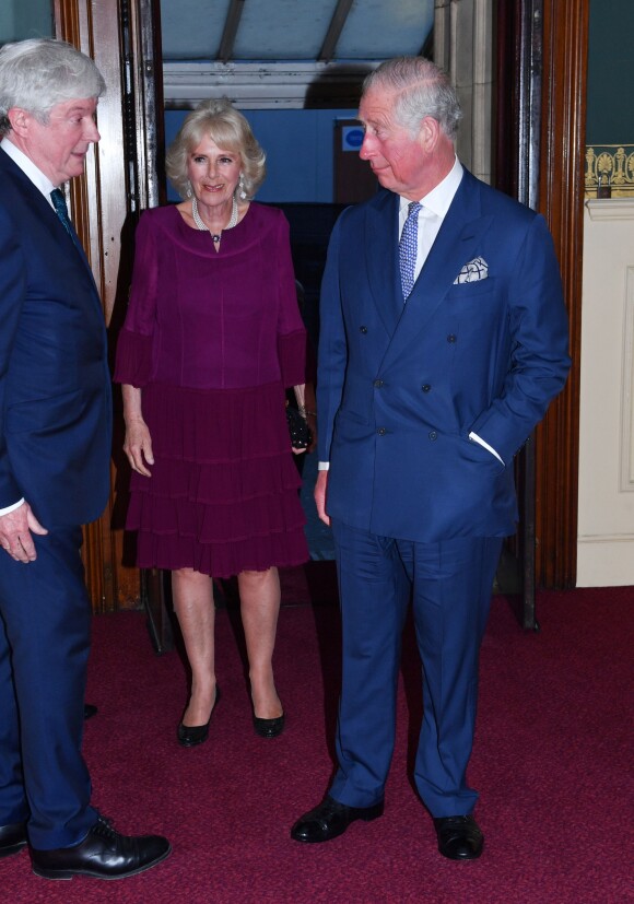 Le prince Charles et Camilla Parker Bowles, duchesse de Cornouailles - Concert au théâtre Royal Albert Hall à l'occasion du 92e anniversaire de la reine Elizabeth II d'Angleterre à Londres le 21 avril 2018.