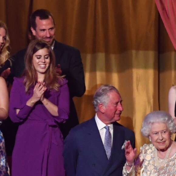 La famille royale d'Angleterre et la reine Elizabeth II d'Angleterre - Concert au théâtre Royal Albert Hall à l'occasion du 92e anniversaire de la reine Elizabeth II d'Angleterre à Londres le 21 avril 2018.