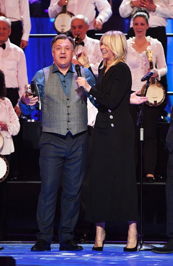 Ed Balls et Zoe Ball - Concert au théâtre Royal Albert Hall à l'occasion du 92e anniversaire de la reine Elizabeth II d'Angleterre à Londres le 21 avril 2018.