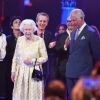 La reine Elizabeth et Le prince Charles - Concert au théâtre Royal Albert Hall à l'occasion du 92e anniversaire de la reine Elizabeth II d'Angleterre à Londres le 21 avril 2018.