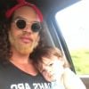 Joakim Noah avec sa fille sur Instagram, le 22 avril 2018.
