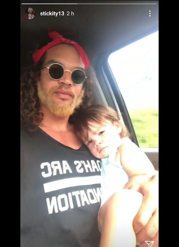 Joakim Noah avec sa fille sur Instagram, le 22 avril 2018.