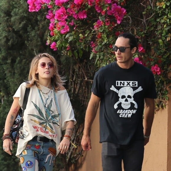 Exclusif - Paris Jackson et un ami à Los Angeles le 20 avril 2018.