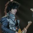 Présentation des effets personnels du chanteur Prince pour une vente aux enchères qui aura lieu au Hard Rock Café à New York le 18 mai 2018.