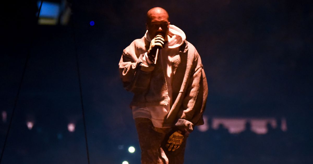 Kanye West en concert au Madison Square Garden à New York. Le 5 ...