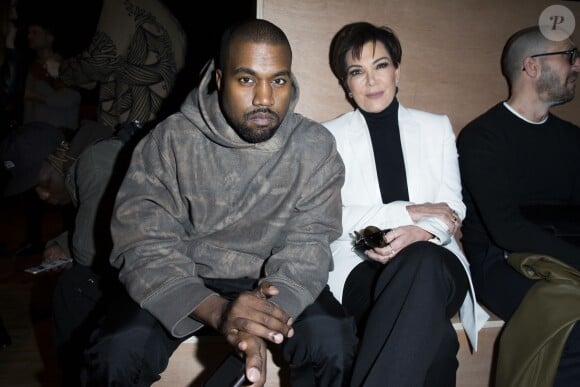 Kanye West et Kris Jenner à Paris le 6 mars 2016. © Olivier Borde/Bestimage