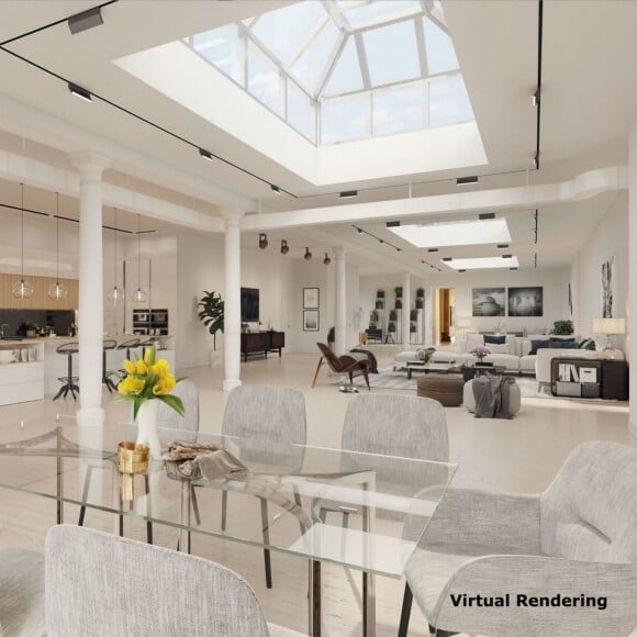 Heidi Klum a acheté un appartment de près de 450 m² pour 5,1 million de dollars à New York (décoration virtuelle). Avril 2018.