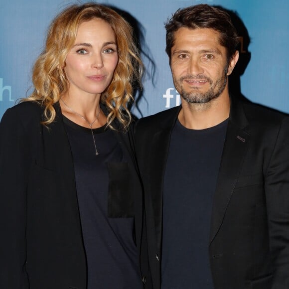 Exclusif - Bixente Lizarazu et sa compagne Claire Keim - Soirée annuelle de la FIDH (Fédération Internationale des ligues de Droits de l'Homme) à l'Hôtel de Ville à Paris, le 8 décembre 2014.