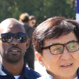 Jackie Chan sur le tournage de Extra à Los Angeles le 5 octobre 2017.