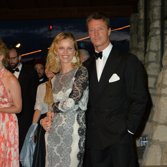 Eva Herzigova et son mari Gregorio Marsiaj au château Rocca Angera à Angera, le 1er août 2015.