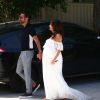 Eva Longoria et son mari José Baston - Le couple arrive à la baby shower de Eva Longoria à The Lombardi House à Los Angeles, le 5 mai 2018