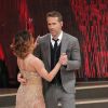 Ryan Reynolds et Samantha Togni lors de l'émission "Danse avec les stars" à Rome, le 5 mai 2018.