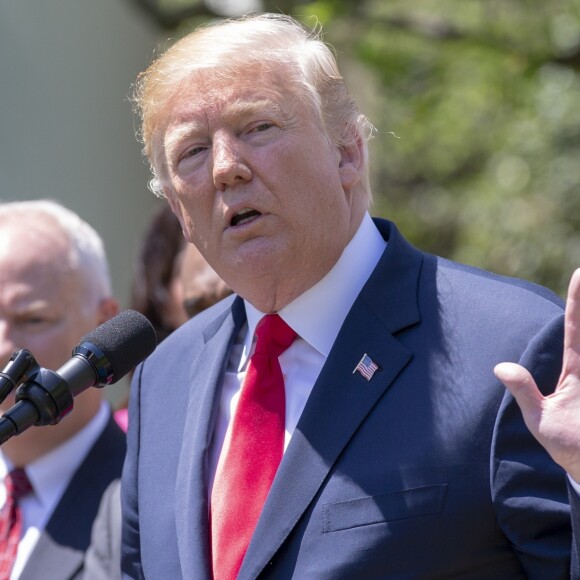 Le président Donald Trump lors d'un discours pour le jour national de prière à la Maison Blanche à Washington le 3 mai 2018.