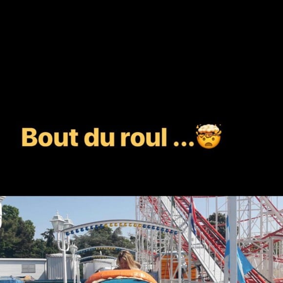 Laura Smet dans un parc d'attractions avec son beau-fils. Photo publiée sur Instagram le 6 mai 2018.