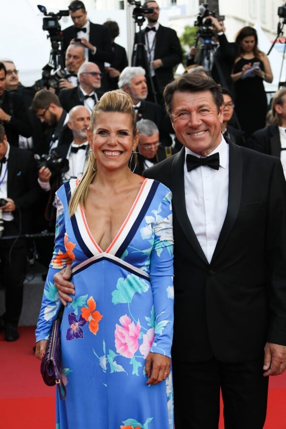Laura Tenoudji et Christian Estrosi - Montée des marches du film "Everybody Knows" lors de la cérémonie d'ouverture du 71ème Festival International du Film de Cannes. Le 8 mai 2018