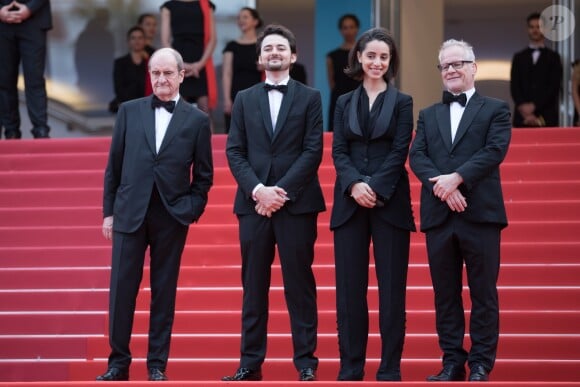 Pierre Lescure, le réalisateur Abu Bakr Shawky et la productrice Elisabeth Shawky-Arneitz, Thierry Frémaux - Montée des marches du film « Yomeddine » lors du 71ème Festival International du Film de Cannes. Le 9 mai 2018 © Borde-Jacovides-Moreau/Bestimage