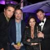 Exclusif - Ariel Wizman, Sébastien Thoen, Sandra Sisley et Michaël Youn - Soirée "In The Air" et ses époustoufants magiciens à la Suite Sandra & Co lors du 71e Festival International de Cannes le 10 mai 2018. © Giancarlo Gorassini/Bestimage