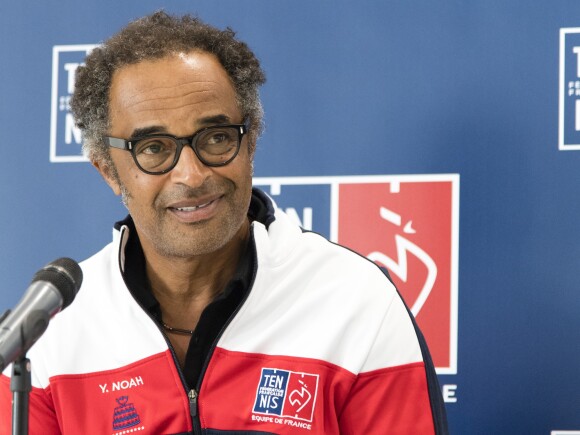 Yannick Noah annonce la liste des 6 joueurs sélectionnés pour la finale de la Coupe Davis lors d'une conférence de presse au siège de la Fédération Française de Tennis à Paris, le 14 novembre 2017. © Pierre Perusseau / Bestimage