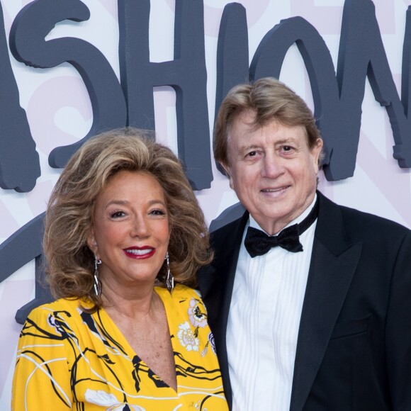 Denise Eisenberg Rich et son mari Peter Cervinka lors du photocall du défilé de mode "Fashion For Relief" lors du Festival International du Film de Cannes, France, le 13 mai 2018. © Cyril Moreau/Bestimage