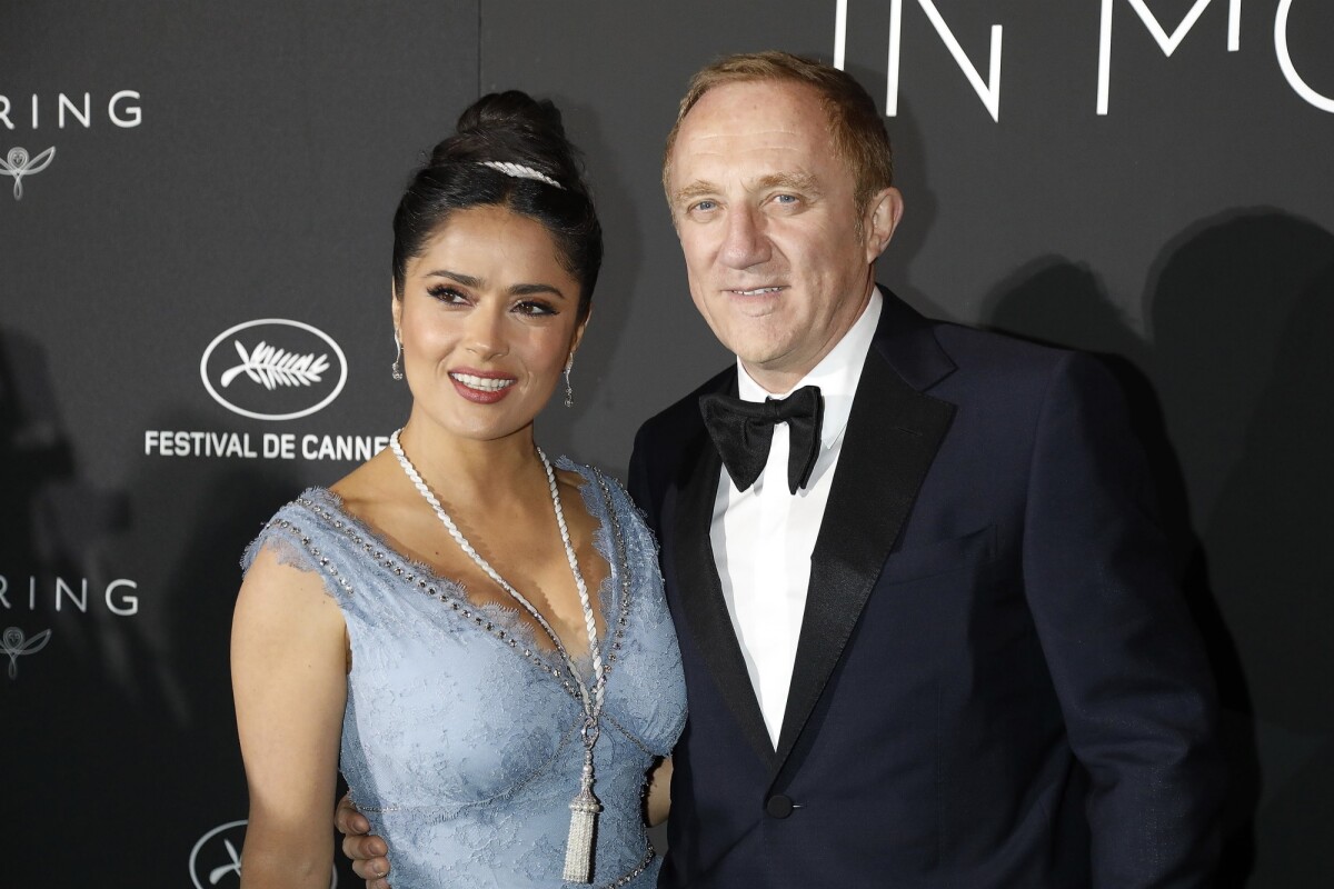 Photo : Salma Hayek avec son mari François-Henri Pinault au photocall du  dîner 