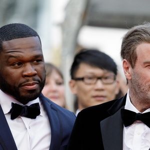 John Gotti Jr, 50 Cent (Curtis James Jackson), John Travolta et sa femme Kelly Preston - Montée des marches du film "'Solo: A Star Wars Story' " lors du 71ème Festival International du Film de Cannes le 15 mai 2018. © Jacovides/Borde/Moreau/Bestimage