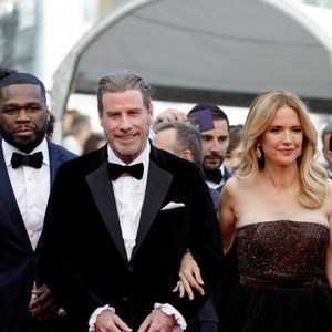 John Gotti Jr, 50 Cent (Curtis James Jackson), John Travolta et sa femme Kelly Preston, Stacy Keach - Montée des marches du film "'Solo: A Star Wars Story' " lors du 71ème Festival International du Film de Cannes le 15 mai 2018. © Jacovides/Borde/Moreau/Bestimage