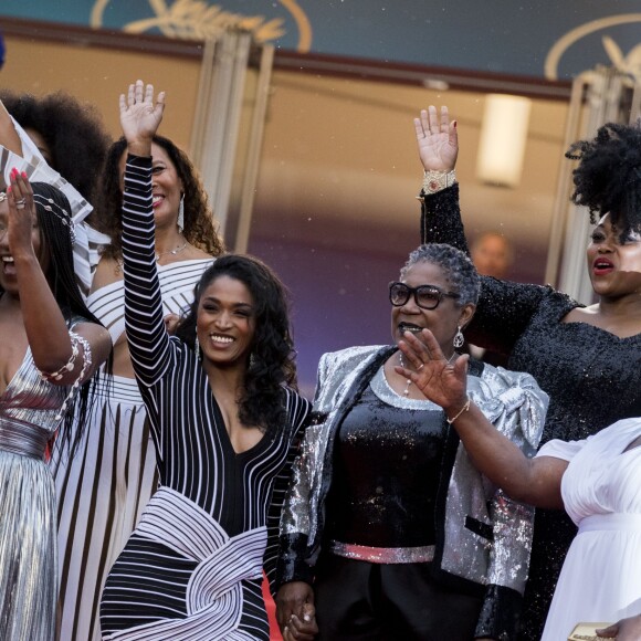 Le collectif des 16 actrices "Noire n'est pas mon métier" dont Nadege Beausson-Diagne, Sara Martins, Firmine Richard (Habillées en Balmain) - Montée des marches du film " Burning " lors du 71ème Festival International du Film de Cannes. Le 16 mai 2018 © Borde-Jacovides-Moreau/Bestimage