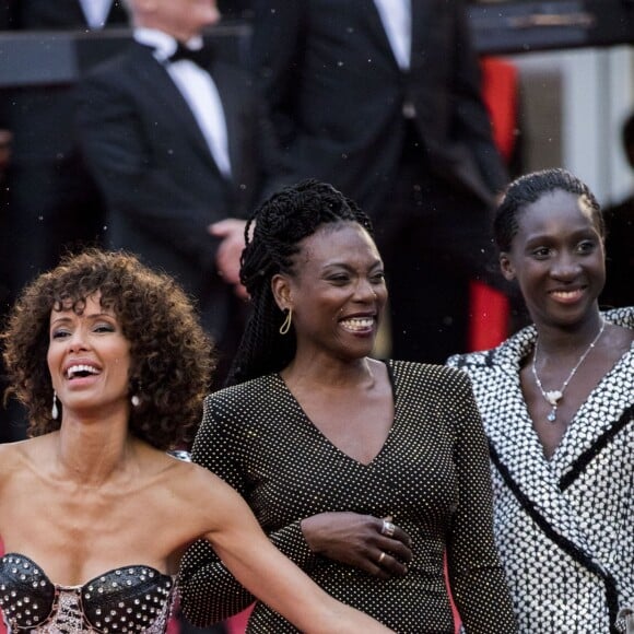 Le collectif des 16 actrices "Noire n'est pas mon métier" Sonia Rolland (Habillée en Balmain) - Montée des marches du film " Burning " lors du 71ème Festival International du Film de Cannes. Le 16 mai 2018 © Borde-Jacovides-Moreau/Bestimage