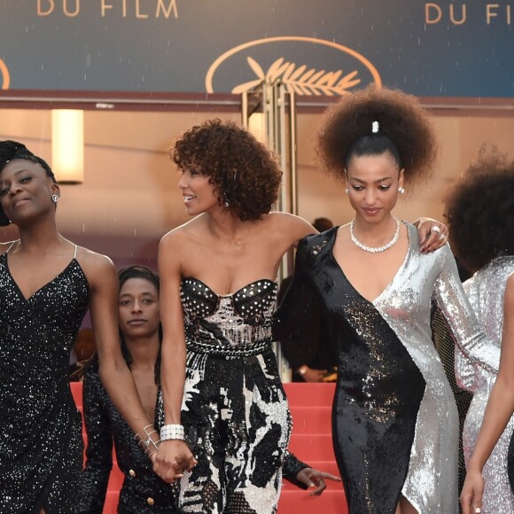 Le collectif des 16 actrices "Noire n'est pas mon métier" dont : Sonia Rolland, Magaajyia Silberfeld, Assa Sylla, Karidja Touré (Habillées en Balmain) - Montée des marches du film " Burning " lors du 71ème Festival International du Film de Cannes. Le 16 mai 2018 © Giancarlo Gorassini / Bestimage