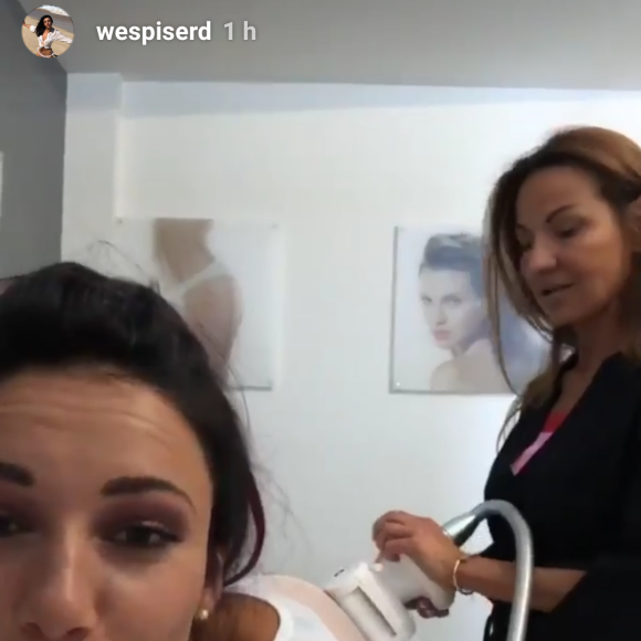 Delphine Wespiser dans un centre d'amincissement - Instagram, 16 mai 2018