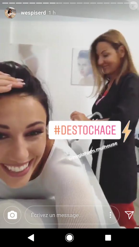 Delphine Wespiser dans un centre d'amincissement - Instagram, 16 mai 2018