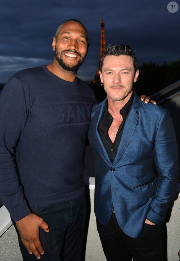 Semi-Exclusif - Boris Diaw et Luke Evans - Présentation de la nouvelle Jaguar I-PACE (100% électrique) à Paris. Le 27 avril 2018 © Veeren / Bestimage