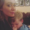 Hilary Duff et son fils Luca. Mai 2018.