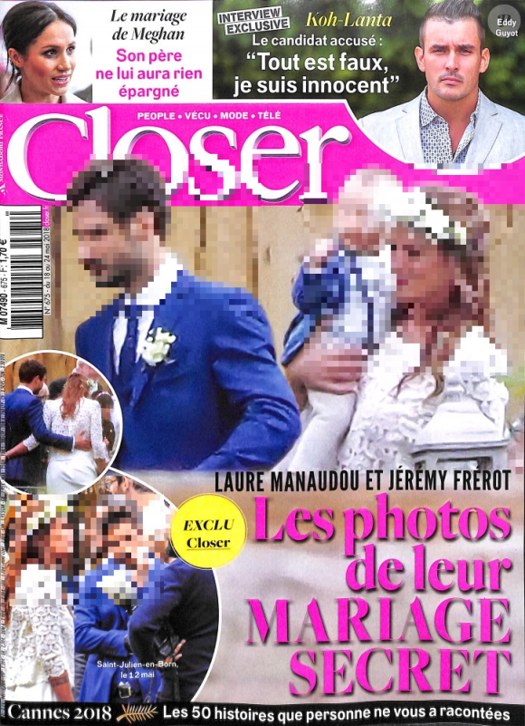 Couverture du magazine Closer, mai 2018.
