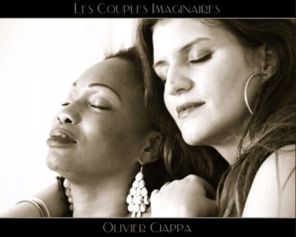 Marlene Schiappa pose avec Laura Flessel pour "Les couples imaginaires" d'Olivier Ciappa. Mai 2018