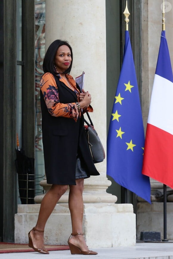 Laura Flessel, ministre des sports lors de la sortie du conseil des ministres du 11 avril 2018, au palais de l'Elysée à Paris. © Stéphane Lemouton/Bestimage