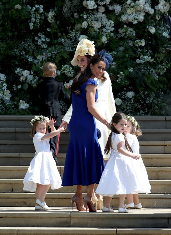 Jessica Mulroney et sa fille Ivy lors du mariage du prince Harry et de Meghan Markle le 19 mai 2018, à Windsor.
