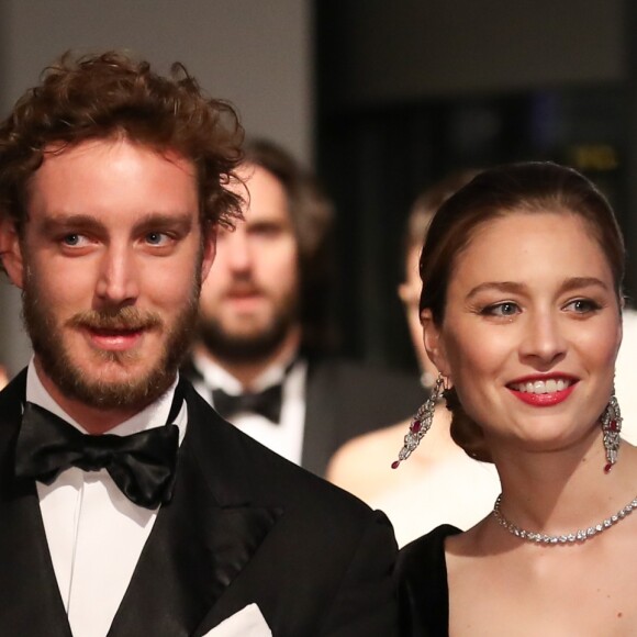 Pierre Casiraghi et sa femme Beatrice Borromeo (enceinte) - 64ème Bal de la Rose sur le thème de Manhattan, imaginé par K.Lagerfeld, au profit de la Fondation Princesse Grace, dans la Salle des Etoiles au Sporting Monte Carlo à Monaco. Le 24 mars 2018 © Olivier Huitel / Pool Restreint Monaco / Bestimage