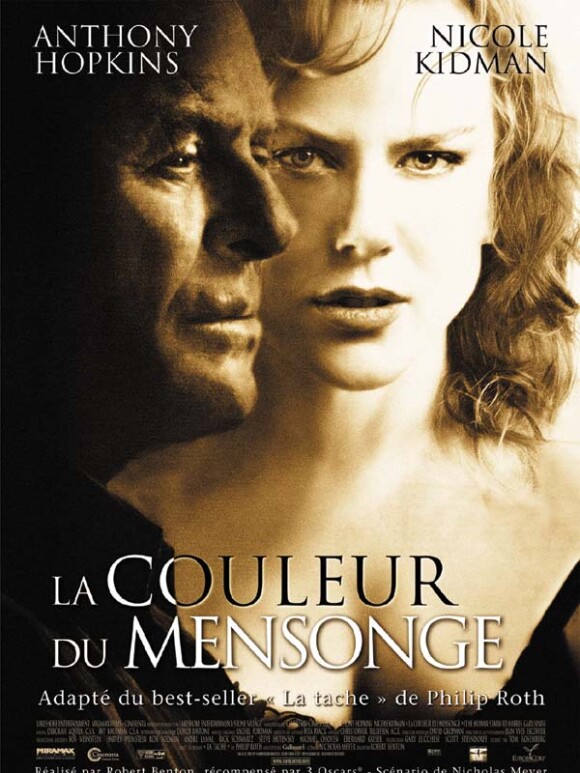 Nicole Kidman et Anthony Hopkins dans "La Couleur du mensonge" en 2003. Le film est une adaptation de "La Tache" de Philip Roth.