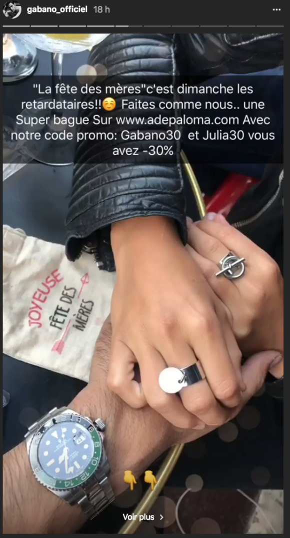 Gabano et Julia Paredes sur Instagram, mai 2018.
