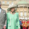 Le prince Charles, prince de Galles, Camilla Parker Bowles, duchesse de Cornouailles lors de la garden party pour les 70 ans du prince Charles au palais de Buckingham à Londres. Le 22 mai 2018