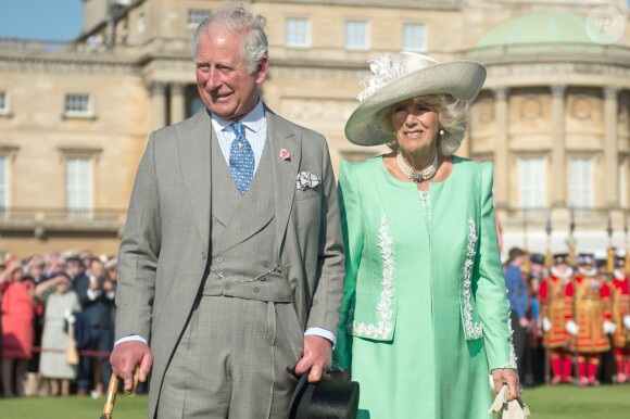Le prince Charles, prince de Galles, Camilla Parker Bowles, duchesse de Cornouailles lors de la garden party pour les 70 ans du prince Charles au palais de Buckingham à Londres. Le 22 mai 2018