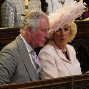 Le prince Charles, prince de Galles, et Camilla Parker Bowles, duchesse de Cornouailles - Cérémonie de mariage du prince Harry et de Meghan Markle en la chapelle Saint-George au château de Windsor, Royaume Uni, le 19 mai 2018.