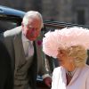 Le prince Charles, prince de Galles, et Camilla Parker Bowles, duchesse de Cornouailles - Les invités arrivent à la chapelle St. George pour le mariage du prince Harry et de Meghan Markle au château de Windsor, Royaume Uni, le 19 mai 2018.