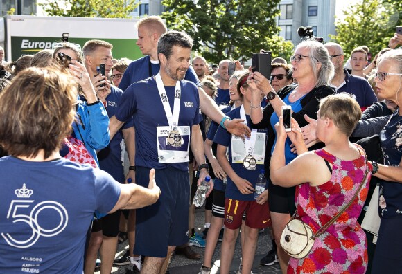 Le prince Frederik de Danemark participe au "Royal Run", organisée pour ses 50 ans à Aalborg, Danemark, le 21 mai 2018. Pour les 50 ans du prince héritier Frederik de Danemark, des courses étaient organisées dans les 5 grandes villes du pays.21/05/2018 - Aalborg